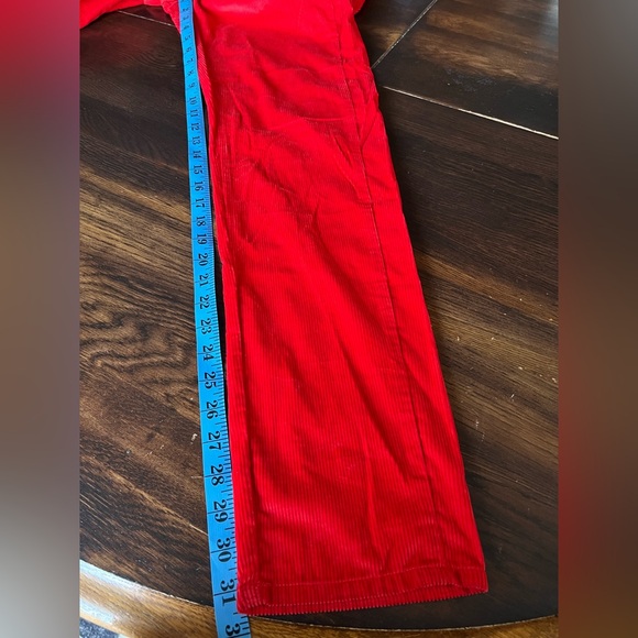 MM6 Maison Martin Margiela Corduroy Pants Women’s 42 /30x31.5 Red Designer NWT - Picture 10 of 12